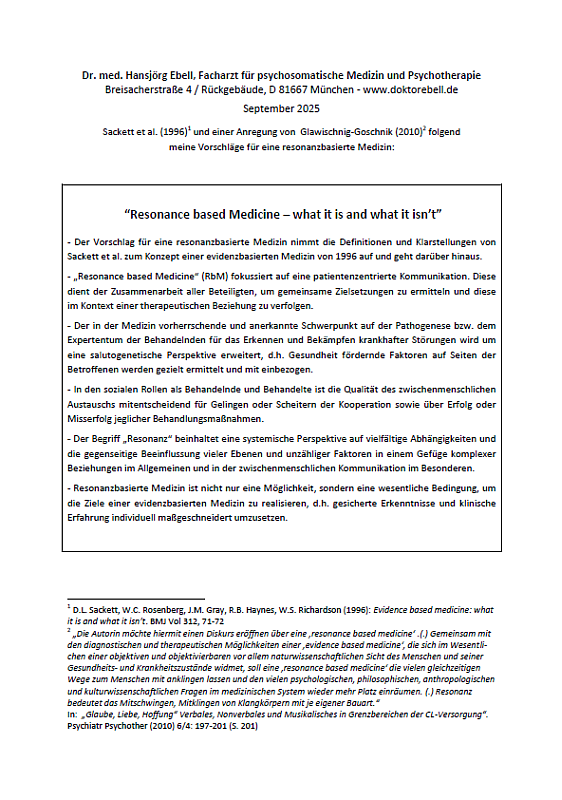 Resonance based Medicine