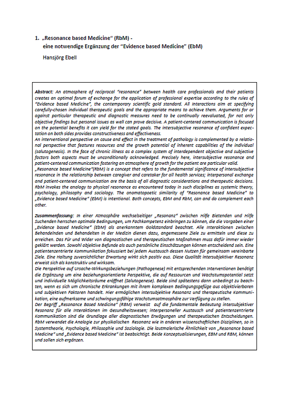 Resonance based Medicine